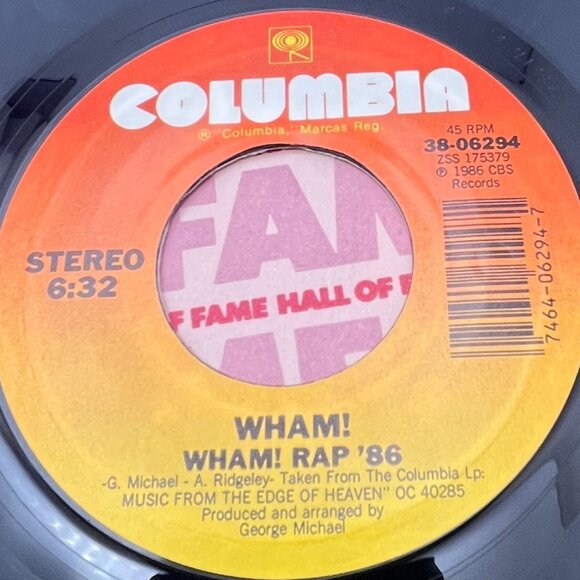 Wham! Where Did Your Heart Go? / Wham Rap '86 Pop 45 1986 Columbia 38-06294 - Picture 2 of 6